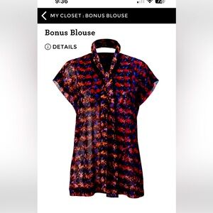 CAbi Multicolor Abstract Blouse